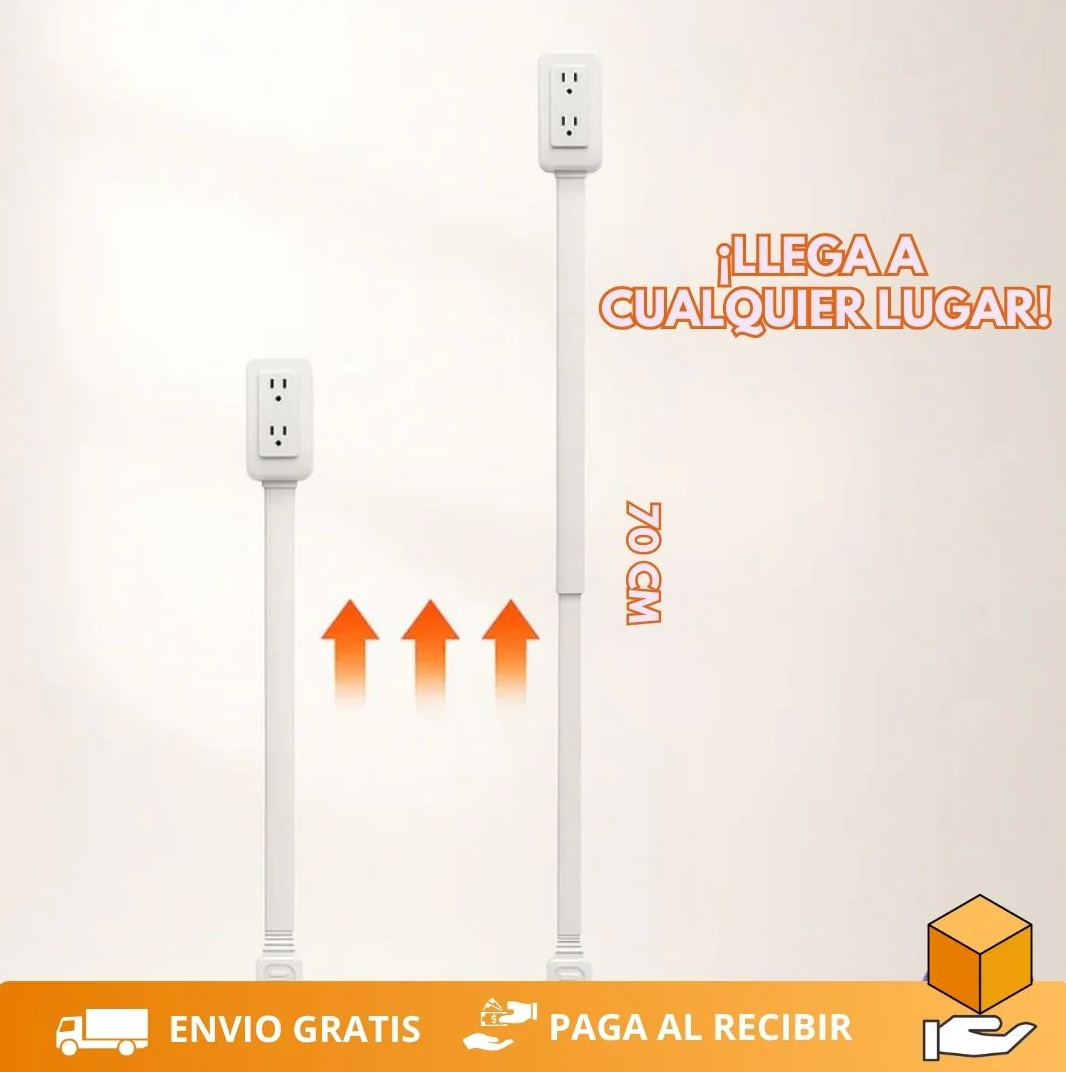 🔌 Extensor de Enchufe Inteligente 180° — Más Alcance, Más Conexiones, Menos Desorden