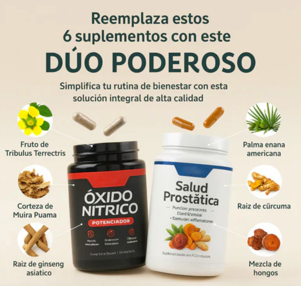 KIT OXIDO NITRICO + PROSTATE HEALT - FUERZA, RENDIMIENTO Y SALUD MASCULINA